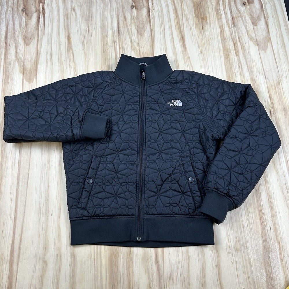 The North Face Women's Medium Black Quilted Cropped Jacket Puffer Outdoor
